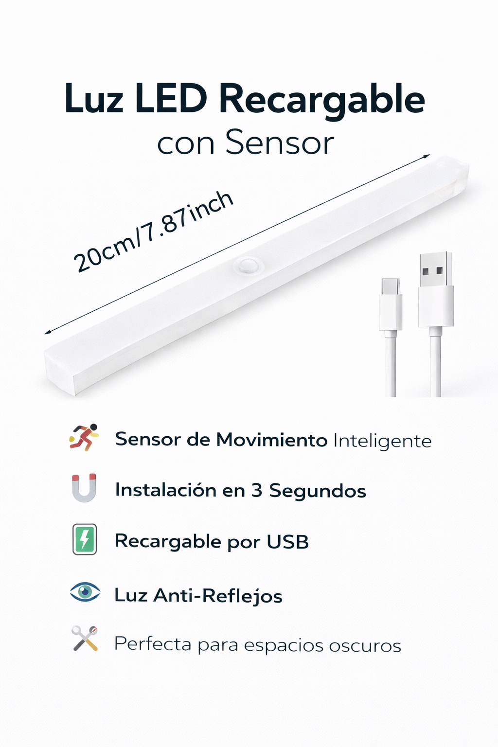 Luz LED con Sensor de Movimiento