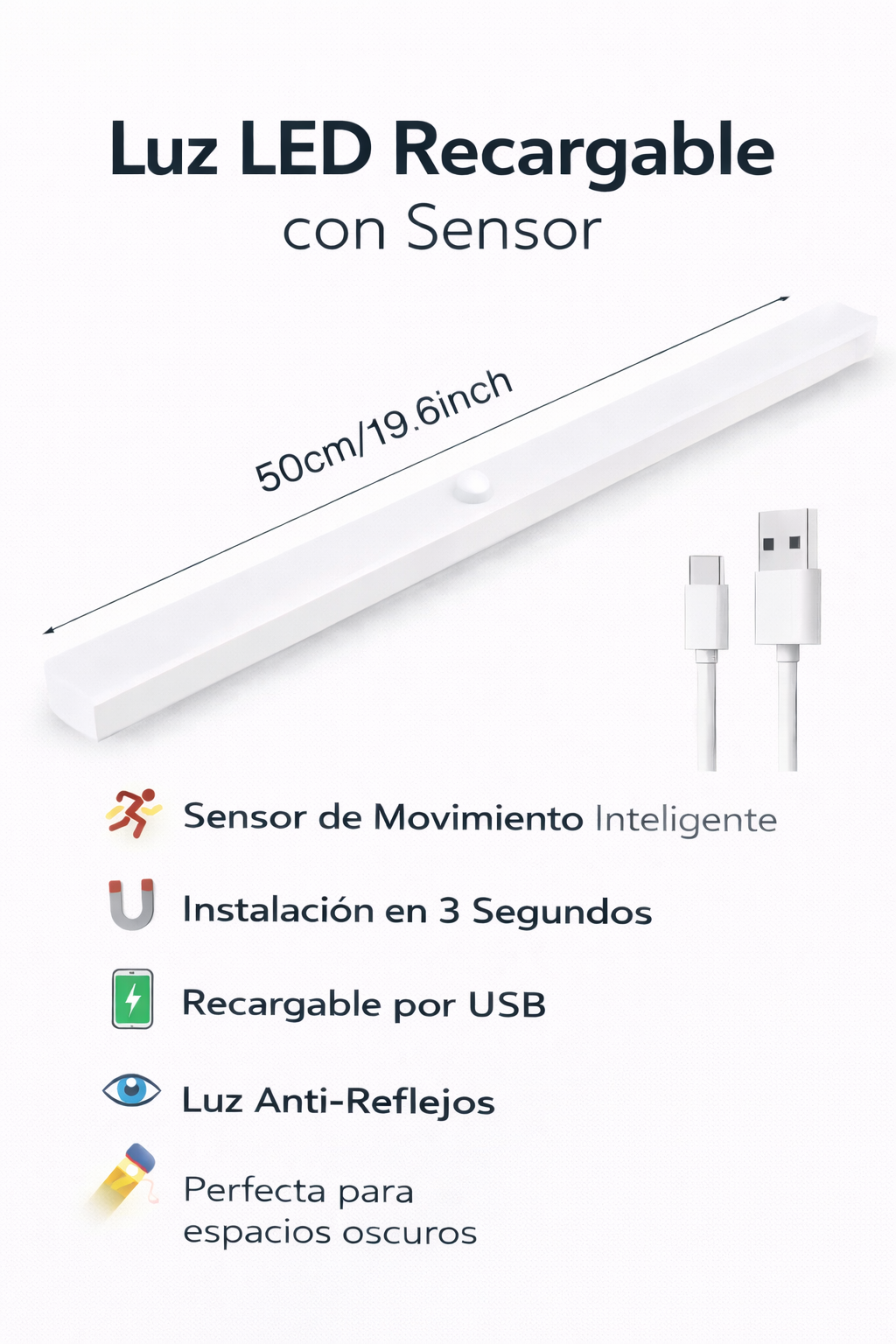 Luz LED con Sensor de Movimiento