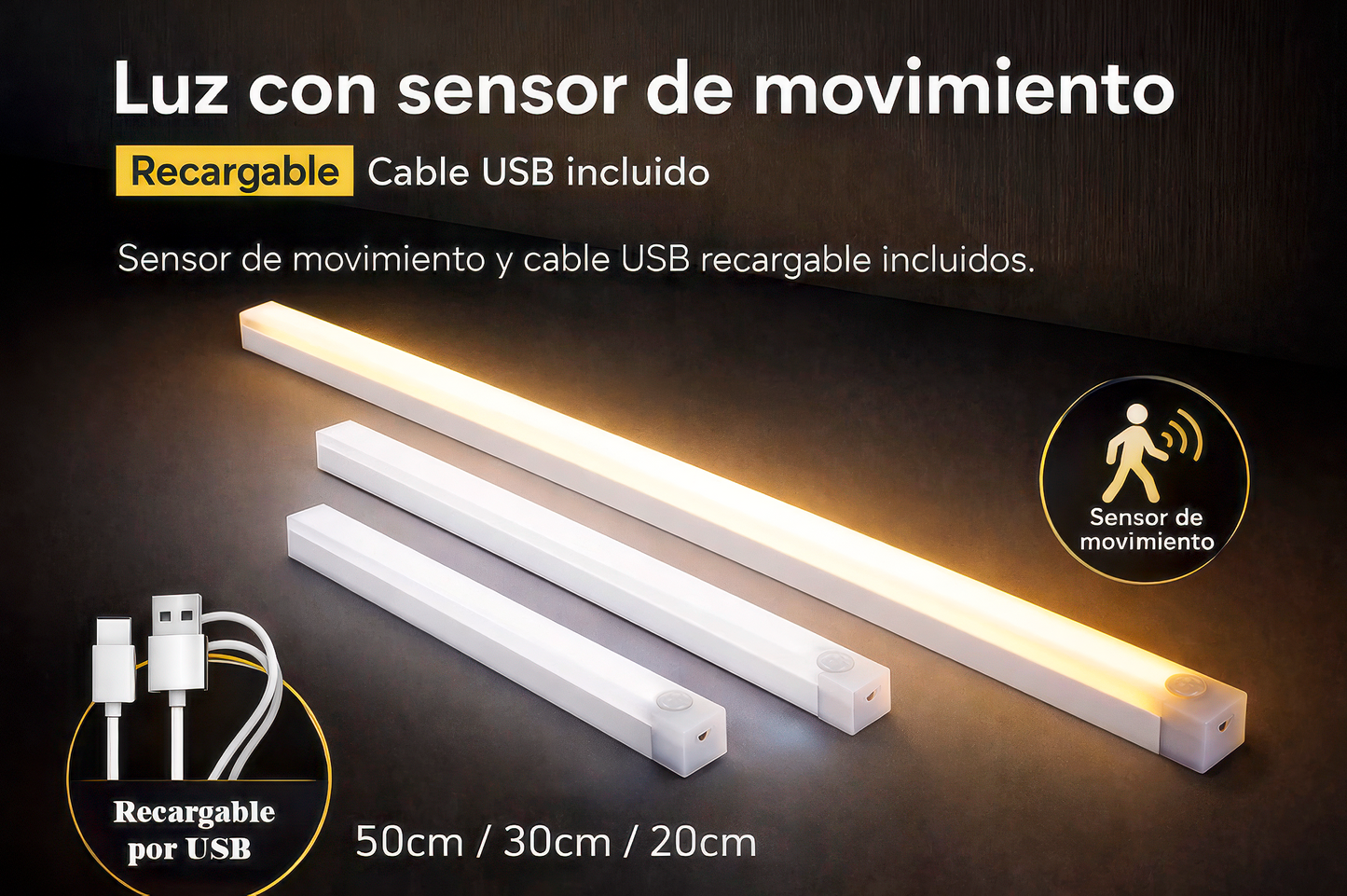 Luz LED con Sensor de Movimiento